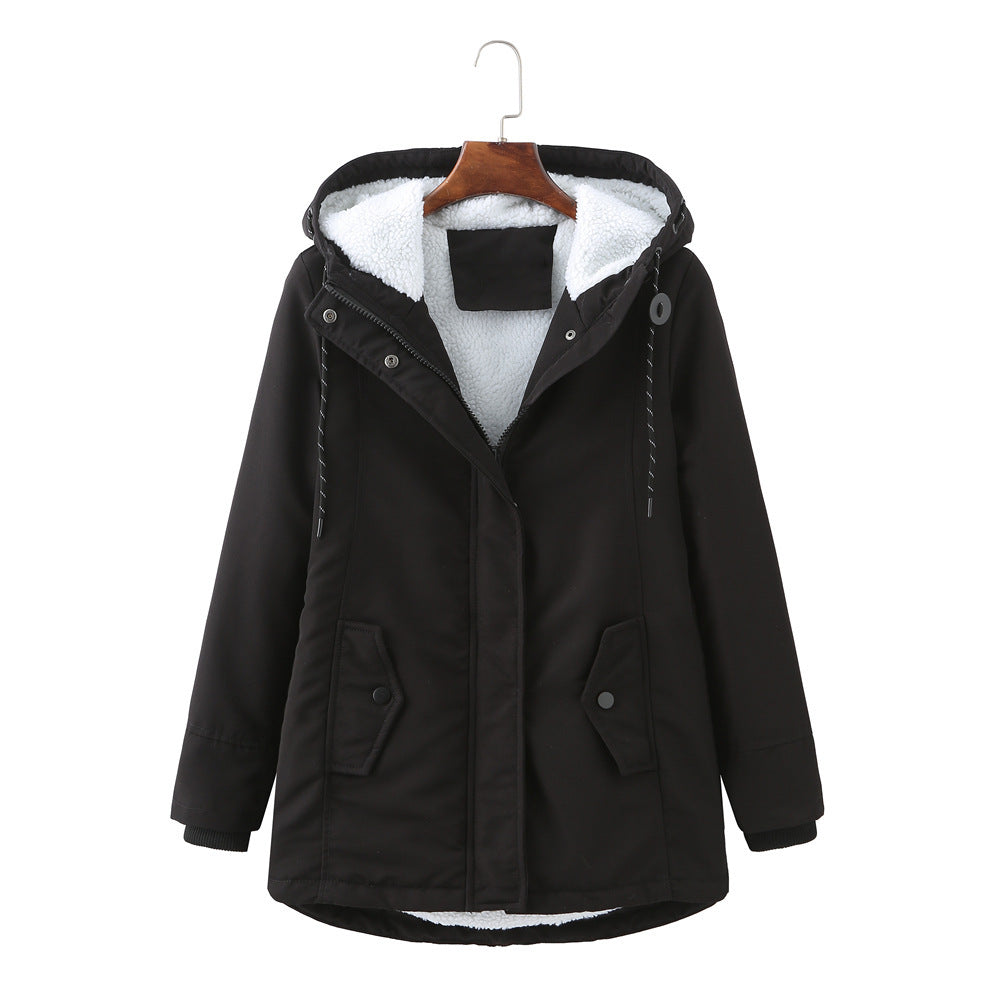 Nadine Cozy Fleece-Lined Hooded Coat