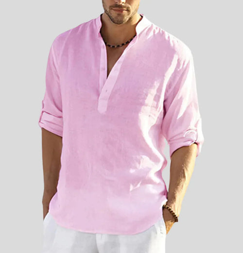 Aero Men's Linen Shirt | Breathable Boho Style 1