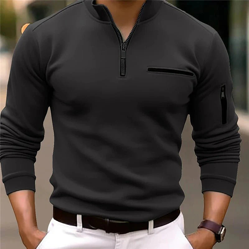 Antoine Men's Polo Shirt | Soft Fabric, Quarter-Zip Design 0