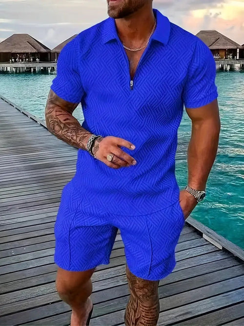 Ari Men's Two-Piece Suit | Reversible Shirt & Drawstring Shorts 0