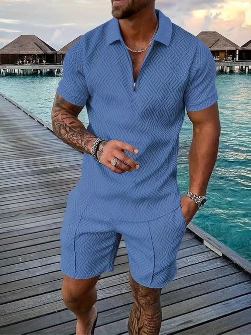 Ari Men's Two-Piece Suit | Reversible Shirt & Drawstring Shorts 1