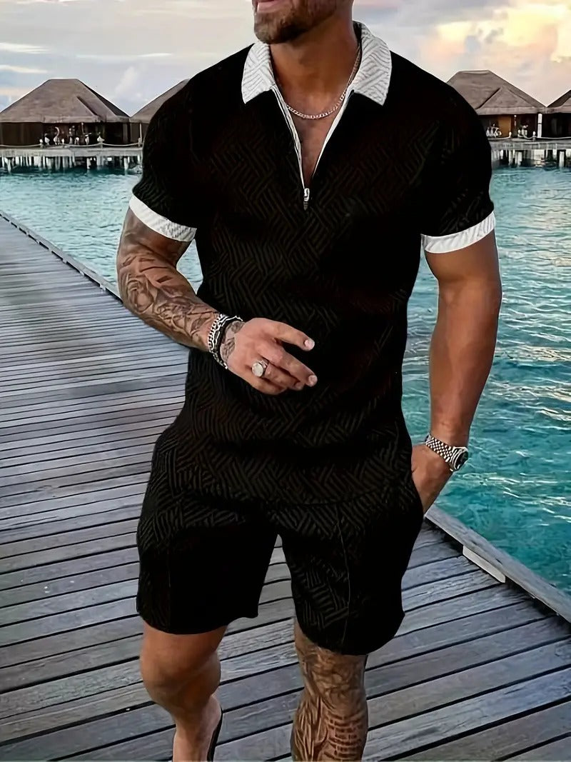 Ari Men's Two-Piece Suit | Reversible Shirt & Drawstring Shorts 7