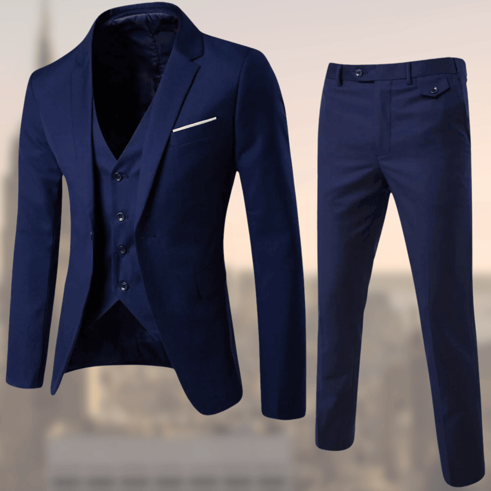 Aston Men's Suit Set | 70% Polyester, Elegant Fit for Weddings and Formal Events 0