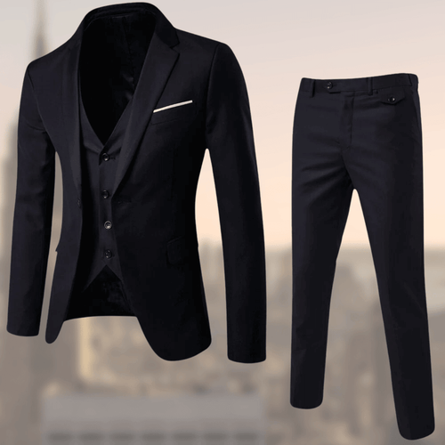 Aston Men's Suit Set | 70% Polyester, Elegant Fit for Weddings and Formal Events 1