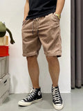 Ava Men's Beach Shorts | Adjustable Drawstring, Lightweight Corduroy 0