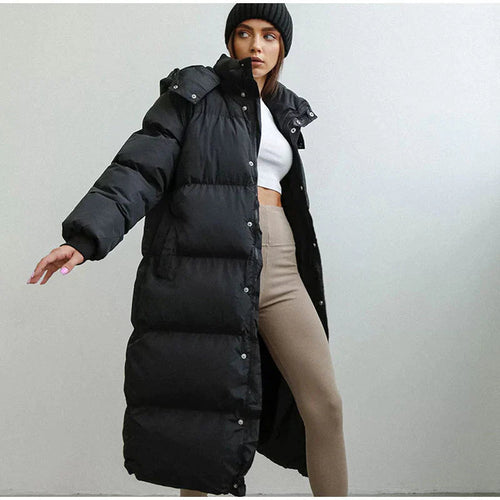 Ava Women's Black Puffer Jacket | Elegant Design, Cozy Warmth 0