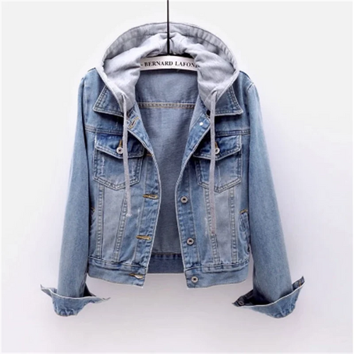 Ava Women's Denim Jacket | Comfortable Hooded Design 0