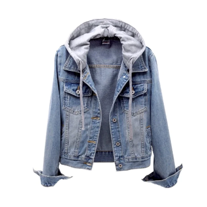Ava Women's Denim Jacket | Comfortable Hooded Design 1