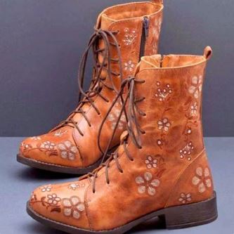 Ava Women's Retro Boots | Ethnic Embroidery, Stylish Comfort 0