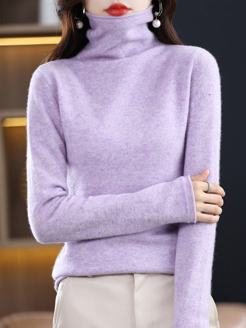 Ava Women's Turtleneck Sweater | 100% Pure Wool, Timeless Elegance 11