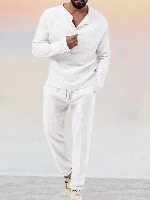 Avery Men's Casual Set | Breathable Cotton Linen 0