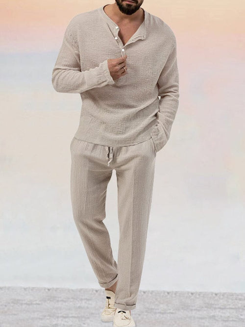 Avery Men's Casual Set | Breathable Cotton Linen 1
