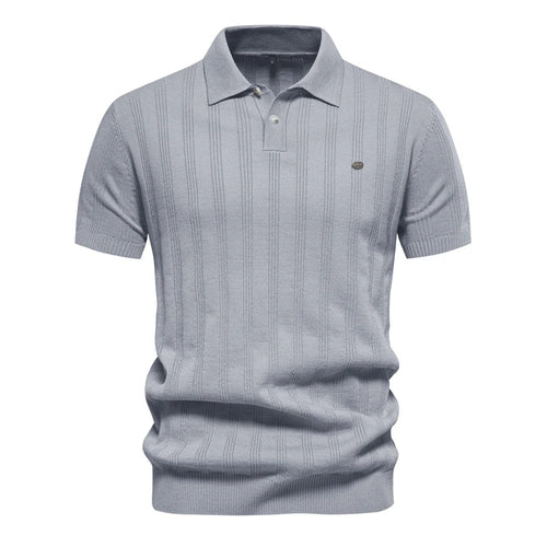 Avery Men's Polo Shirt | Breathable Ribbed Knit, Casual Style 1