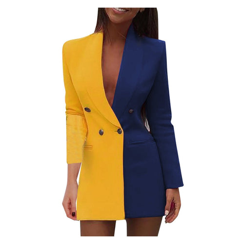 Bella Women's Blazer Dress | Trendy Two-Tone Design 1