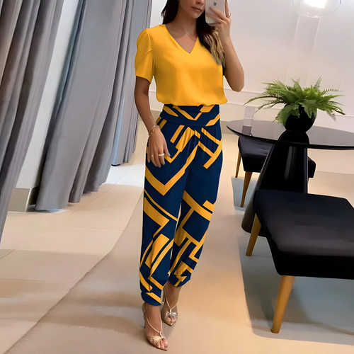 Bella Women's Blouse and Trousers Set | Elegant Design, Versatile Style 0