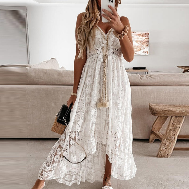 Bella Women's Maxi Dress | Boho Embroidery, Airy Comfort 0
