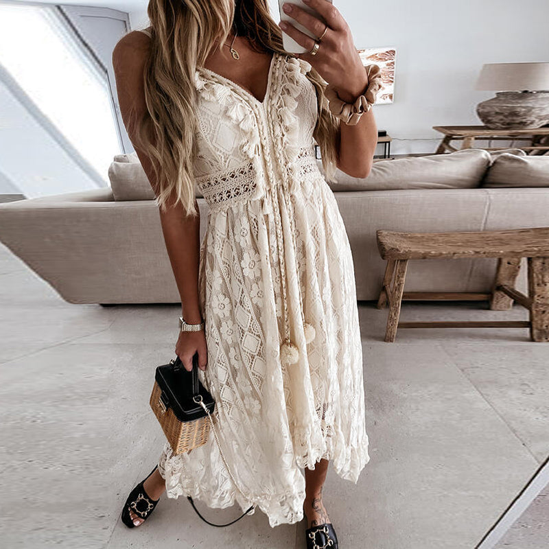 Bella Women's Maxi Dress | Boho Embroidery, Airy Comfort 4