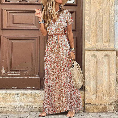 Bella Women's Maxi Dress | Lightweight Cotton Blend, Boho Chic 1
