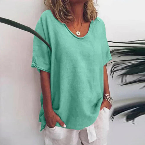 Bella Women's Plus Size Blouse | Breathable V-Neck, Summer Chic 1