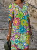 Bella Women's Summer Dress | Elegant Floral V-Neck Design 0
