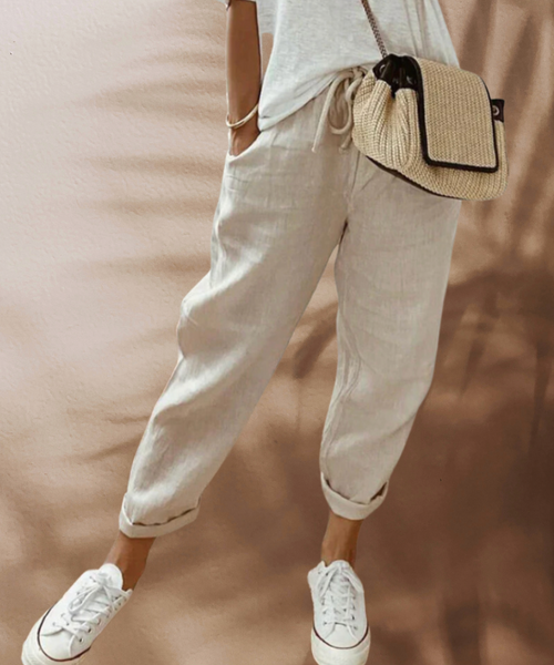 Bella Women's Trousers | Comfortable Linen Pants for Effortless Style 0
