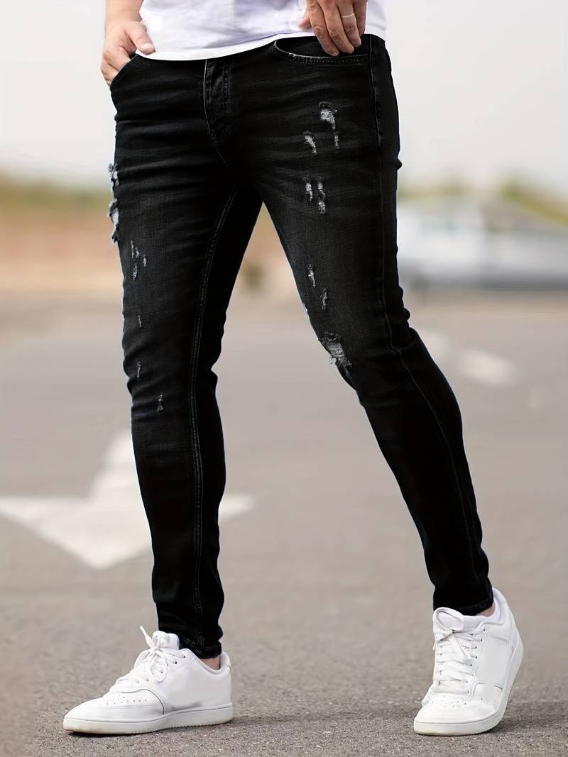 Bennett Men's Ripped Jeans | High-Quality Denim, Casual Chic 10