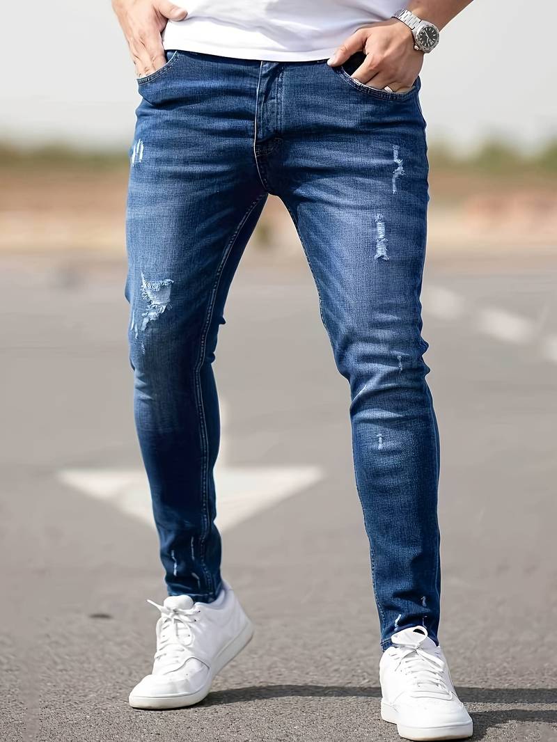 Bennett Men's Ripped Jeans | High-Quality Denim, Casual Chic 2