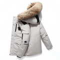 Bergtop Men's Parka Jacket | Removable Fur Collar, Windproof Winter Wear 0