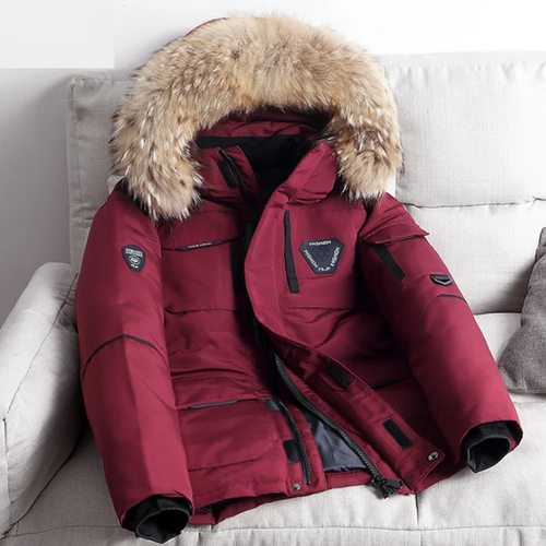 Bergtop Men's Parka Jacket | Removable Fur Collar, Windproof Winter Wear 1