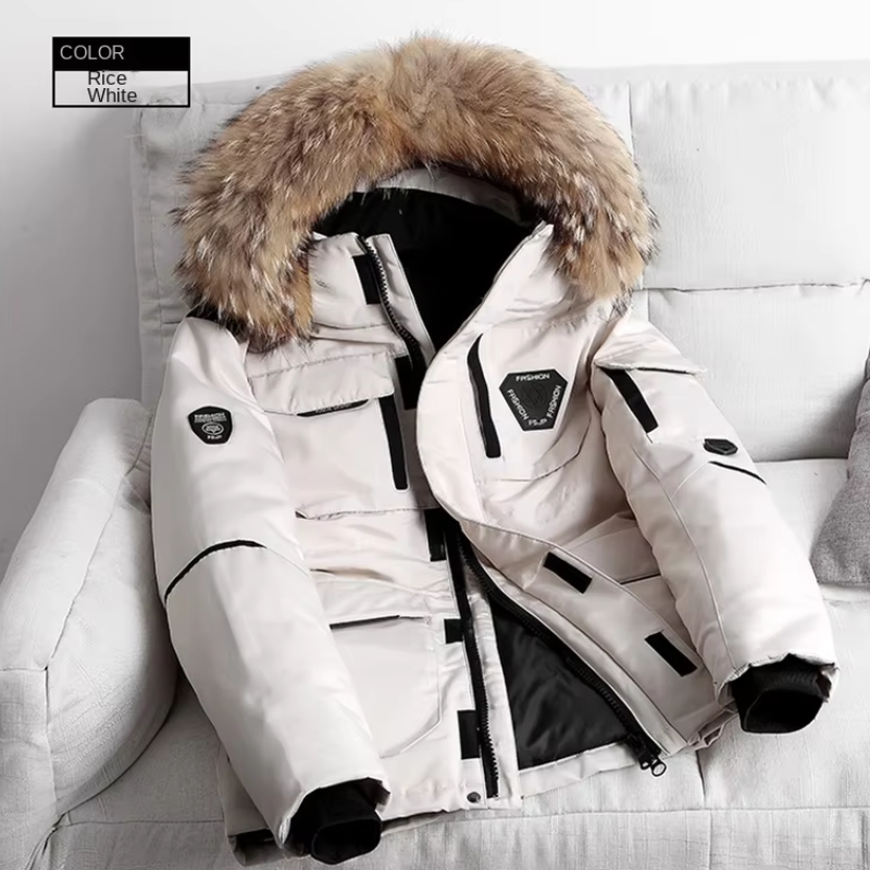 Bergtop Men's Parka Jacket | Removable Fur Collar, Windproof Winter Wear 2