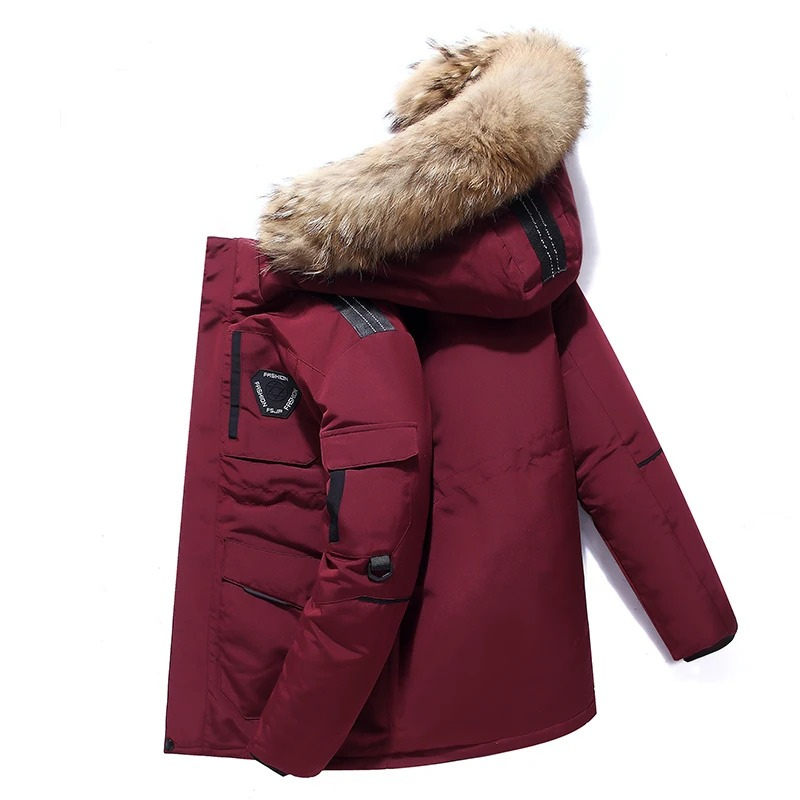 Bergtop Men's Parka Jacket | Removable Fur Collar, Windproof Winter Wear 5
