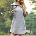 Beverly Women's Hooded Sweatshirt Dress | Cozy Polyester-Cotton Blend 0