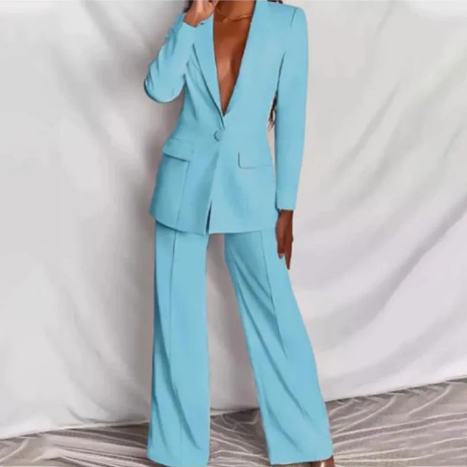 Bina Women's Blazer and Pants Set | Elegant Chic Design 1