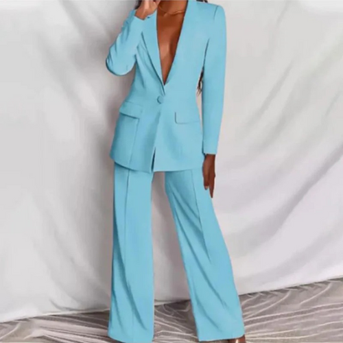 Bina Women's Blazer and Pants Set | Elegant Chic Design 1