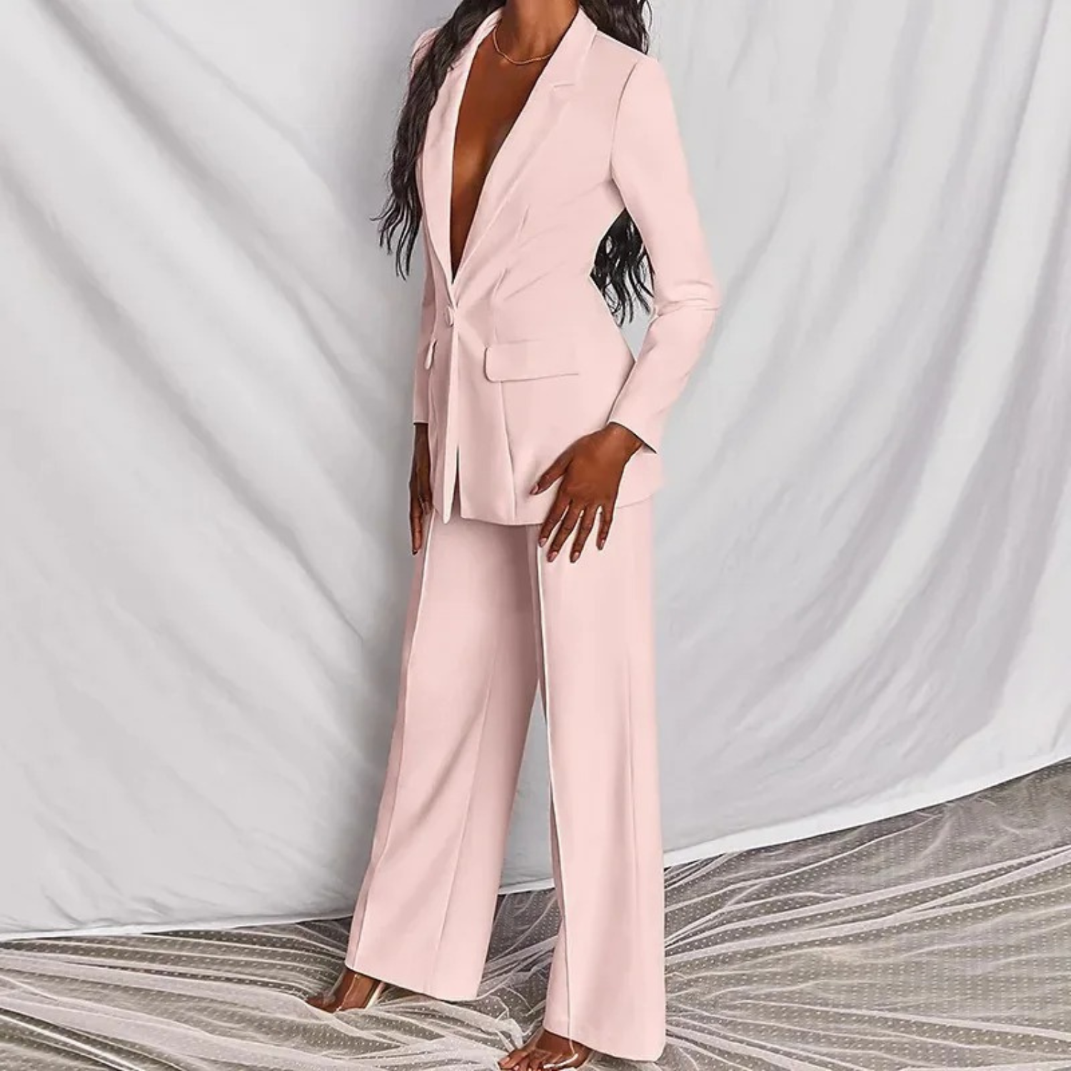 Bina Women's Blazer and Pants Set | Elegant Chic Design 3