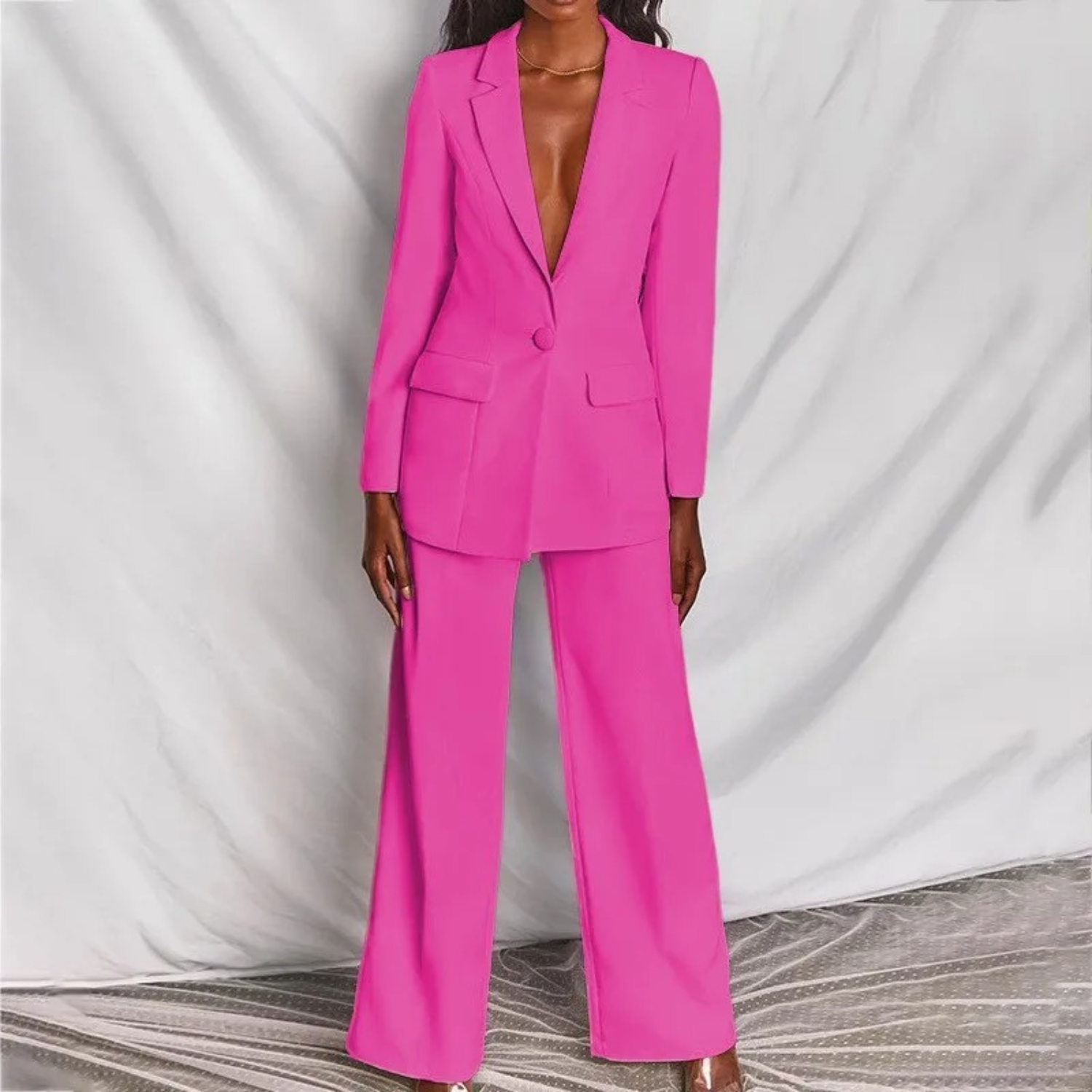 Bina Women's Blazer and Pants Set | Elegant Chic Design 4