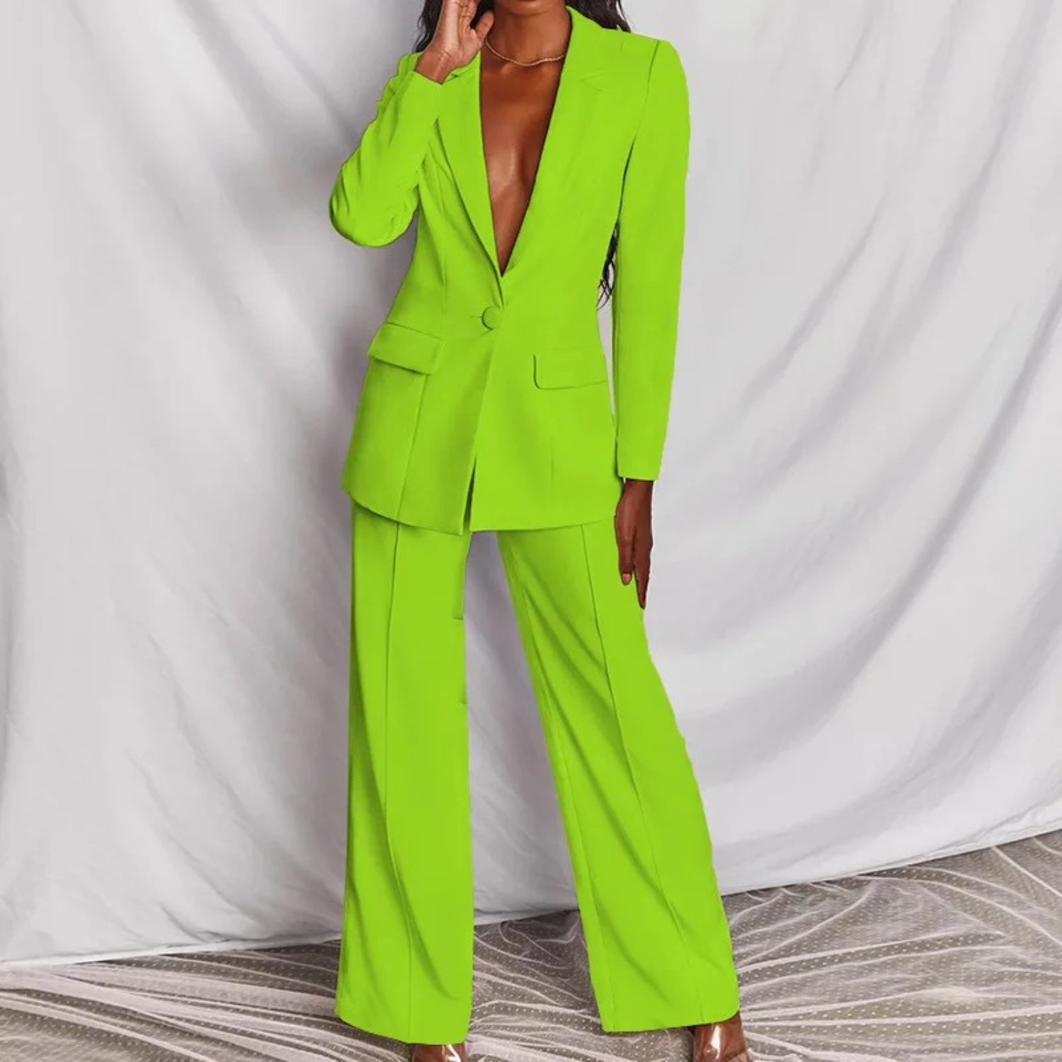 Bina Women's Blazer and Pants Set | Elegant Chic Design 6