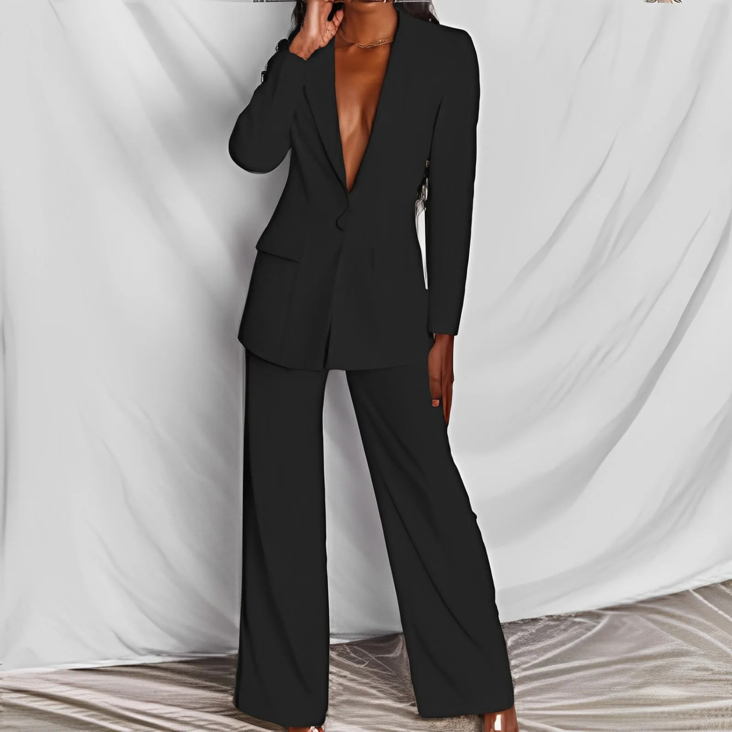 Bina Women's Blazer and Pants Set | Elegant Chic Design 7