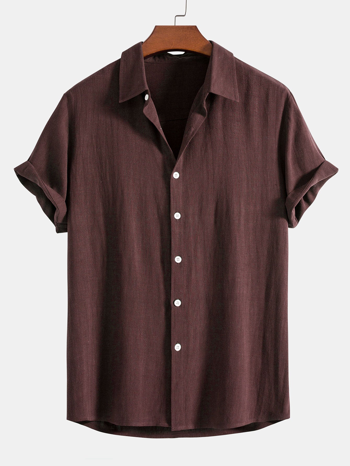 Breezy Men's Summer Set | Short Sleeve Blouse & Linen Trousers 3