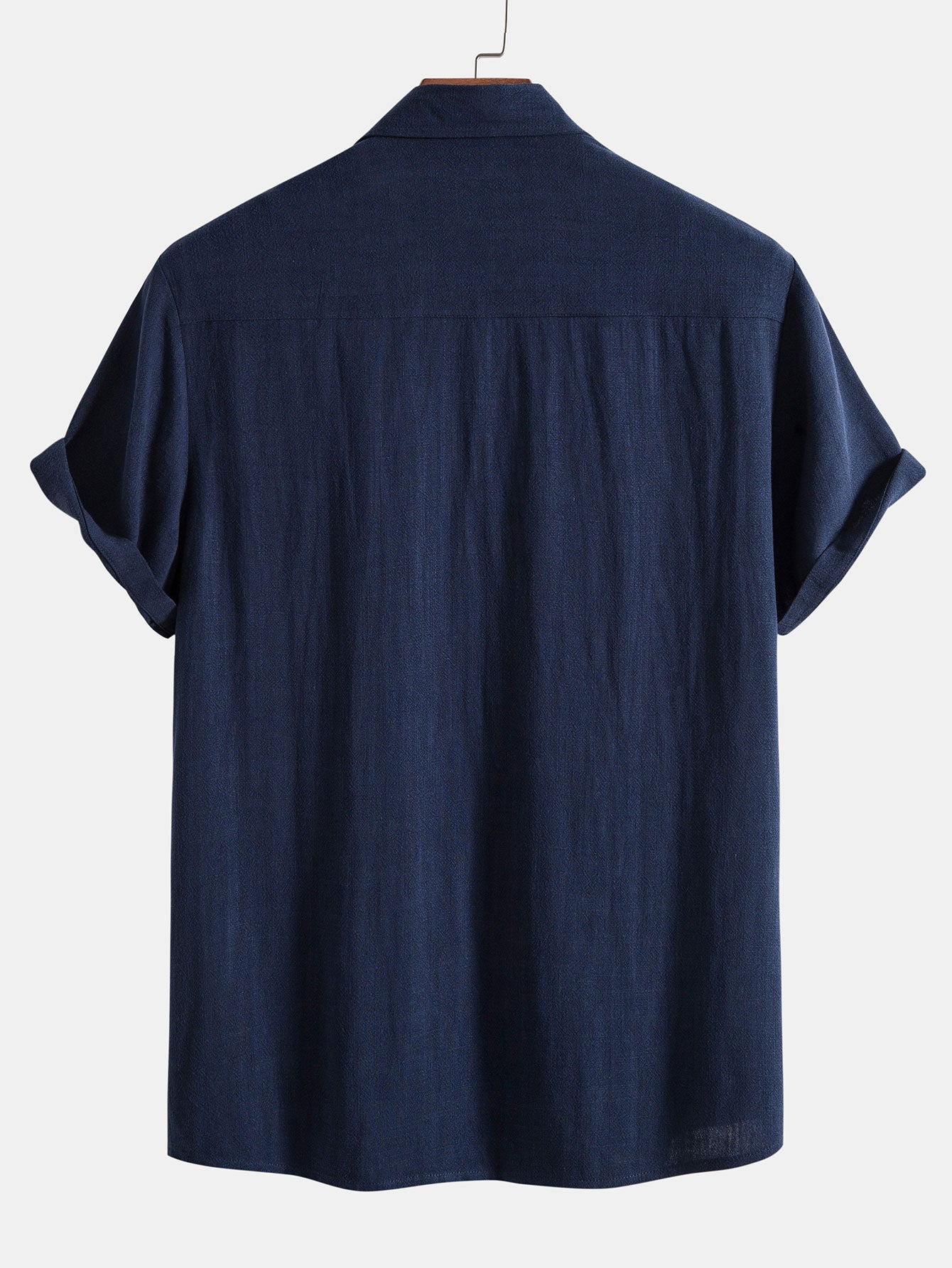 Breezy Men's Summer Set | Short Sleeve Blouse & Linen Trousers 7