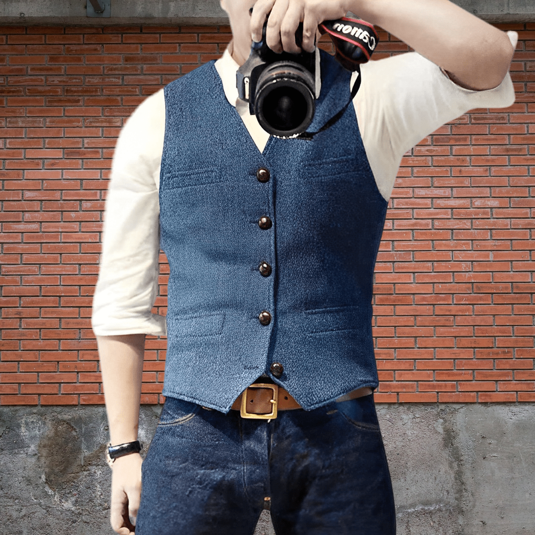 Cade Men's Vest | Soft Wool, Elegant Design 3
