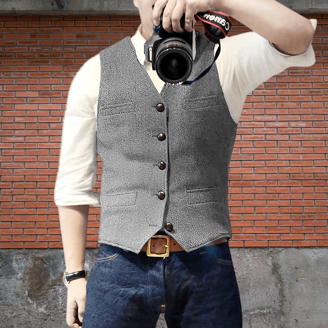 Cade Men's Vest | Soft Wool, Elegant Design 5