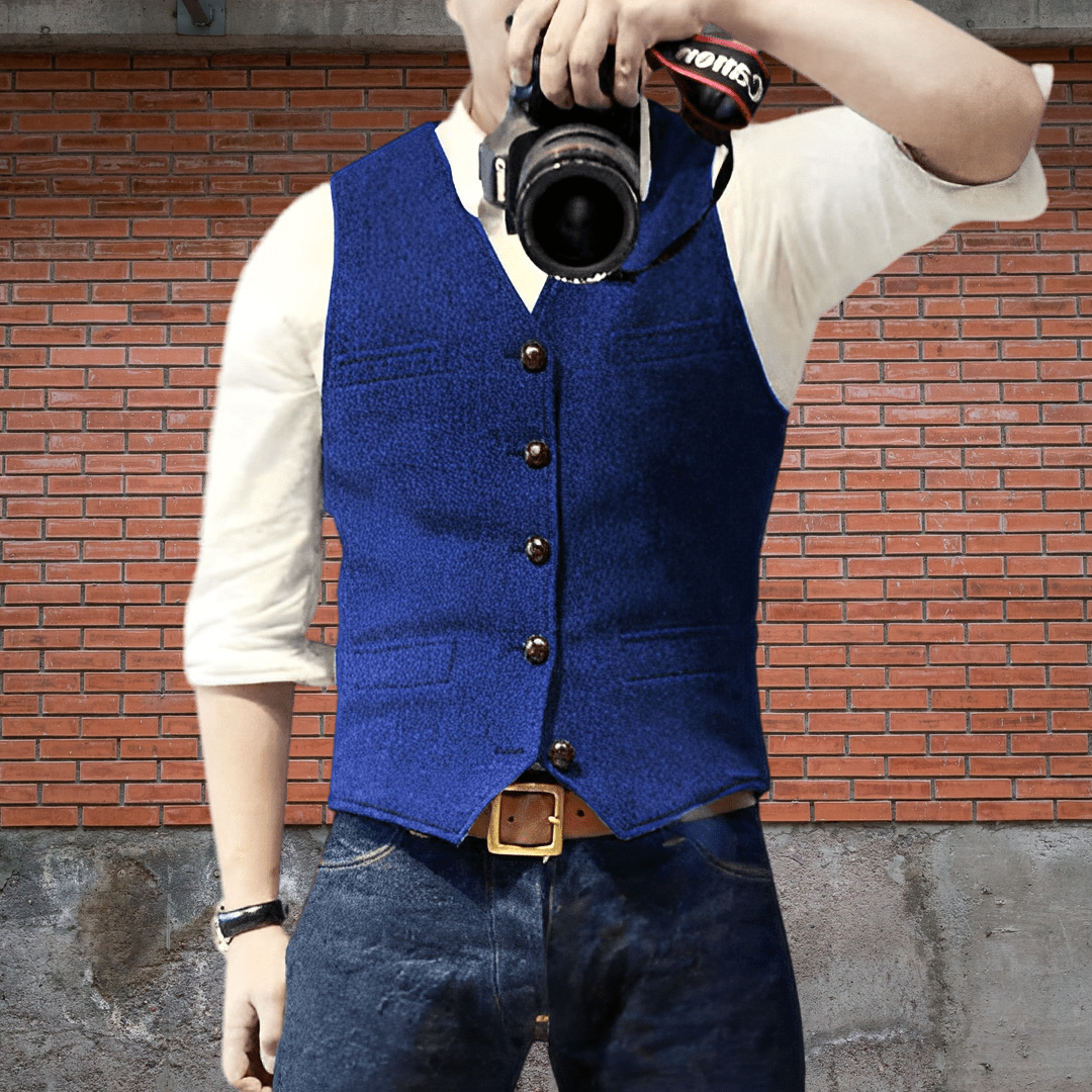 Cade Men's Vest | Soft Wool, Elegant Design 6