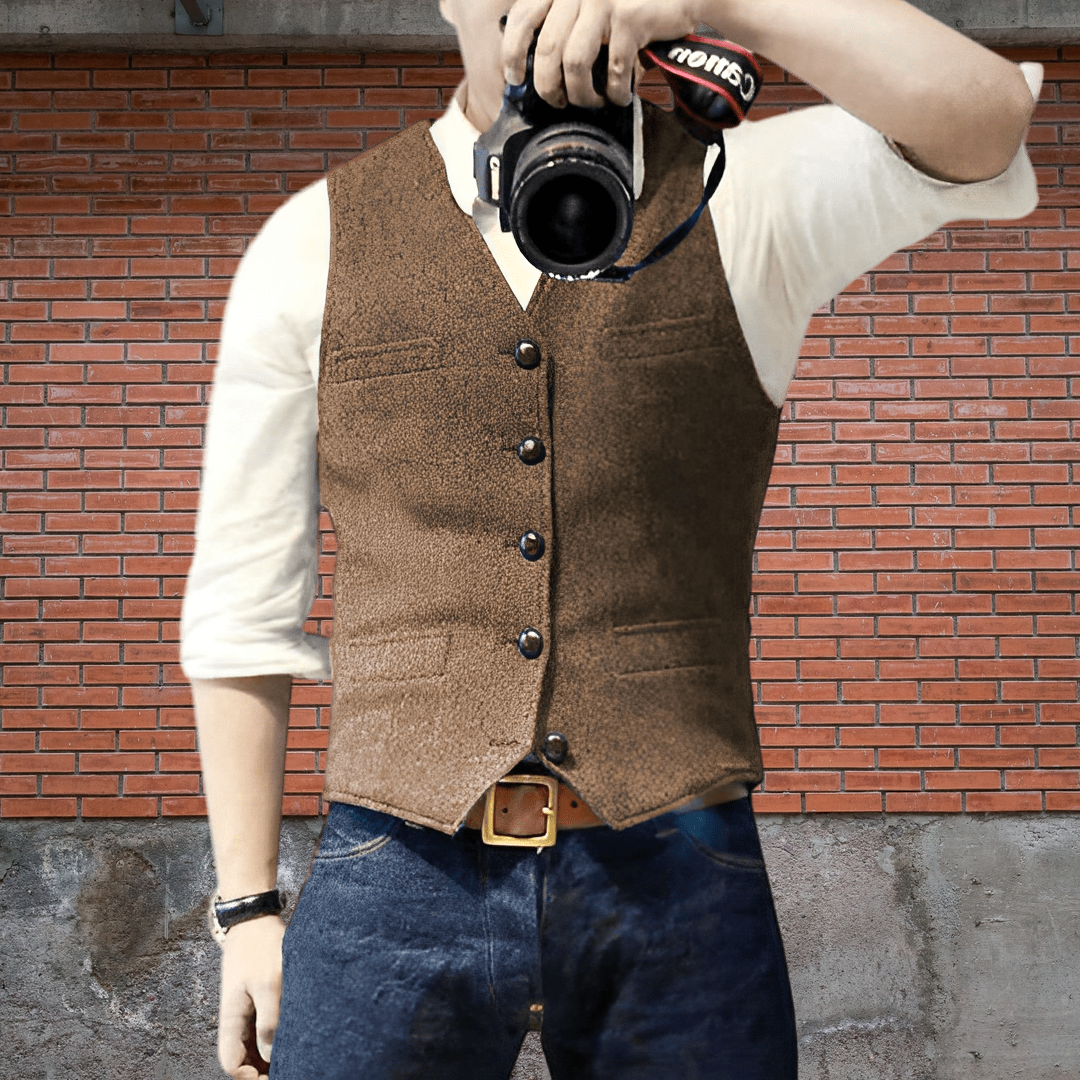 Cade Men's Vest | Soft Wool, Elegant Design 8