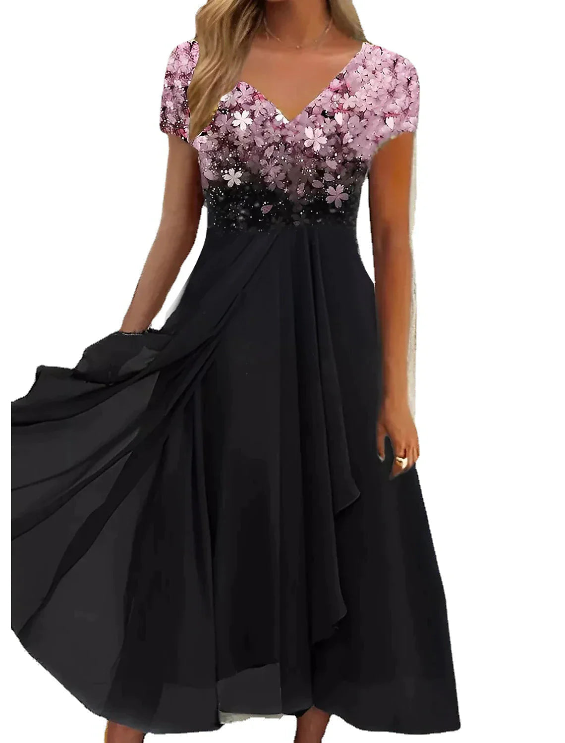 Cade Women's Midi Dress | Floral Lace, Elegant Summer Style 2