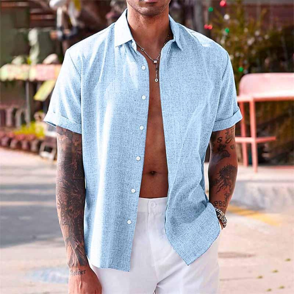 Cali Men's Casual Shirt | Cotton-Linen Blend 8