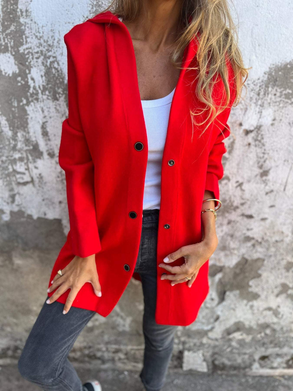 Cali Women's Blazer | Casual Cotton with Hood, Flattering Fit 1