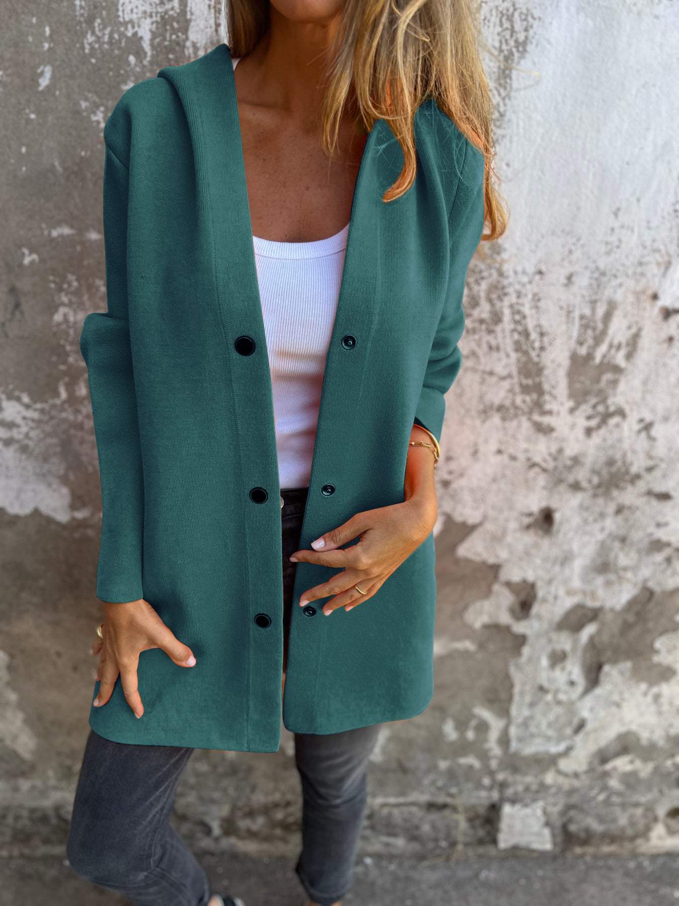 Cali Women's Blazer | Casual Cotton with Hood, Flattering Fit 11