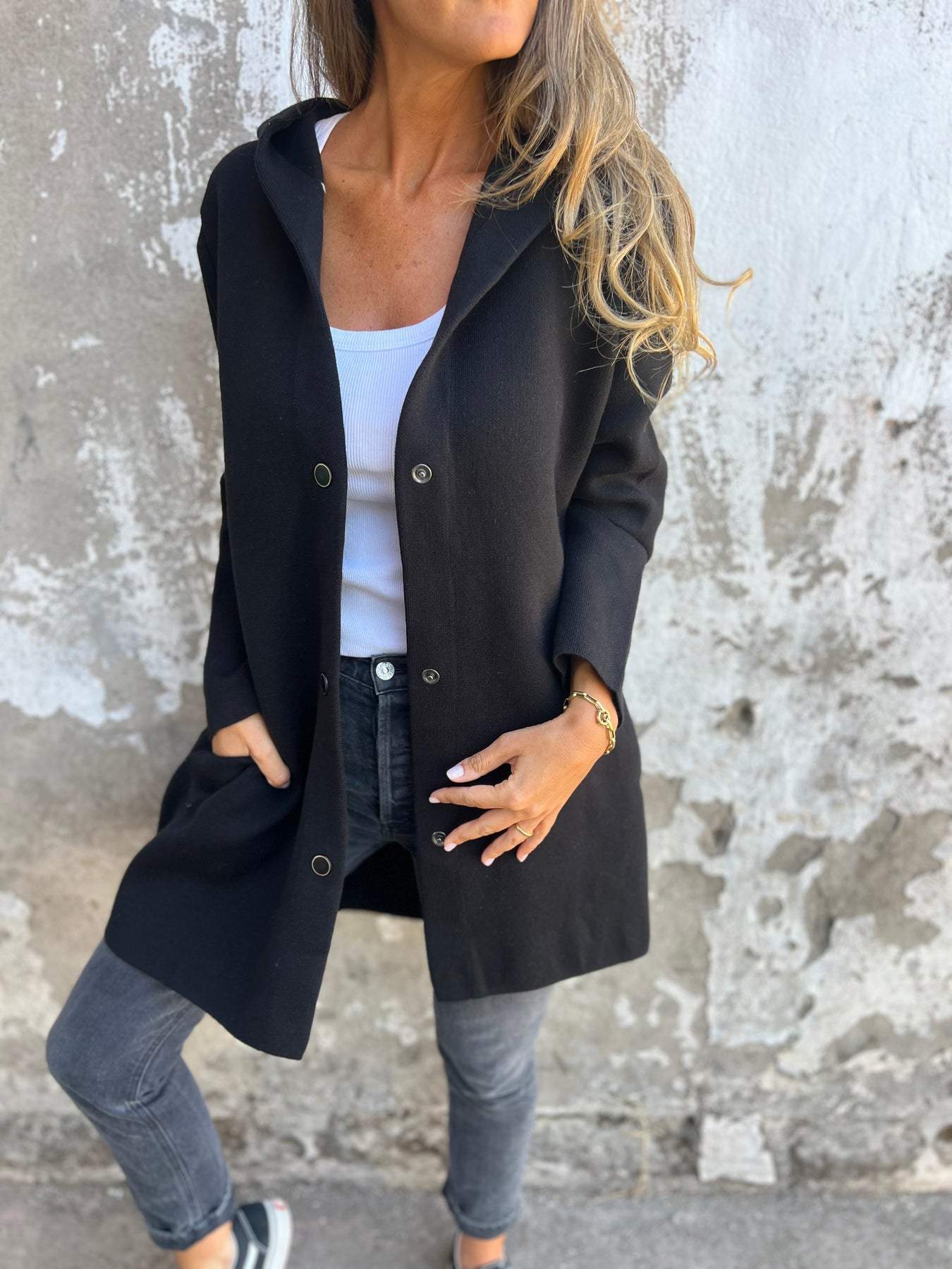 Cali Women's Blazer | Casual Cotton with Hood, Flattering Fit 5