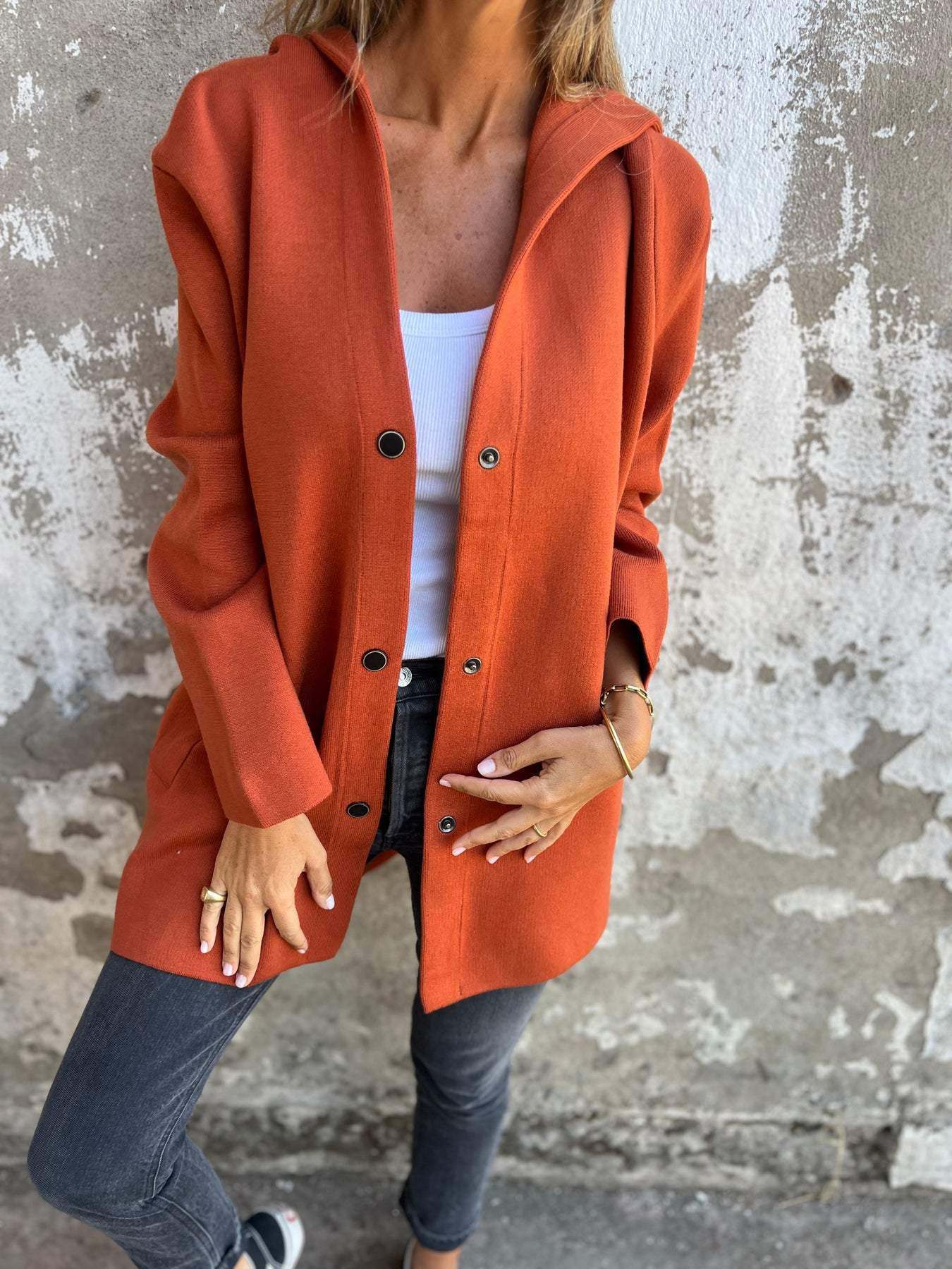 Cali Women's Blazer | Casual Cotton with Hood, Flattering Fit 7